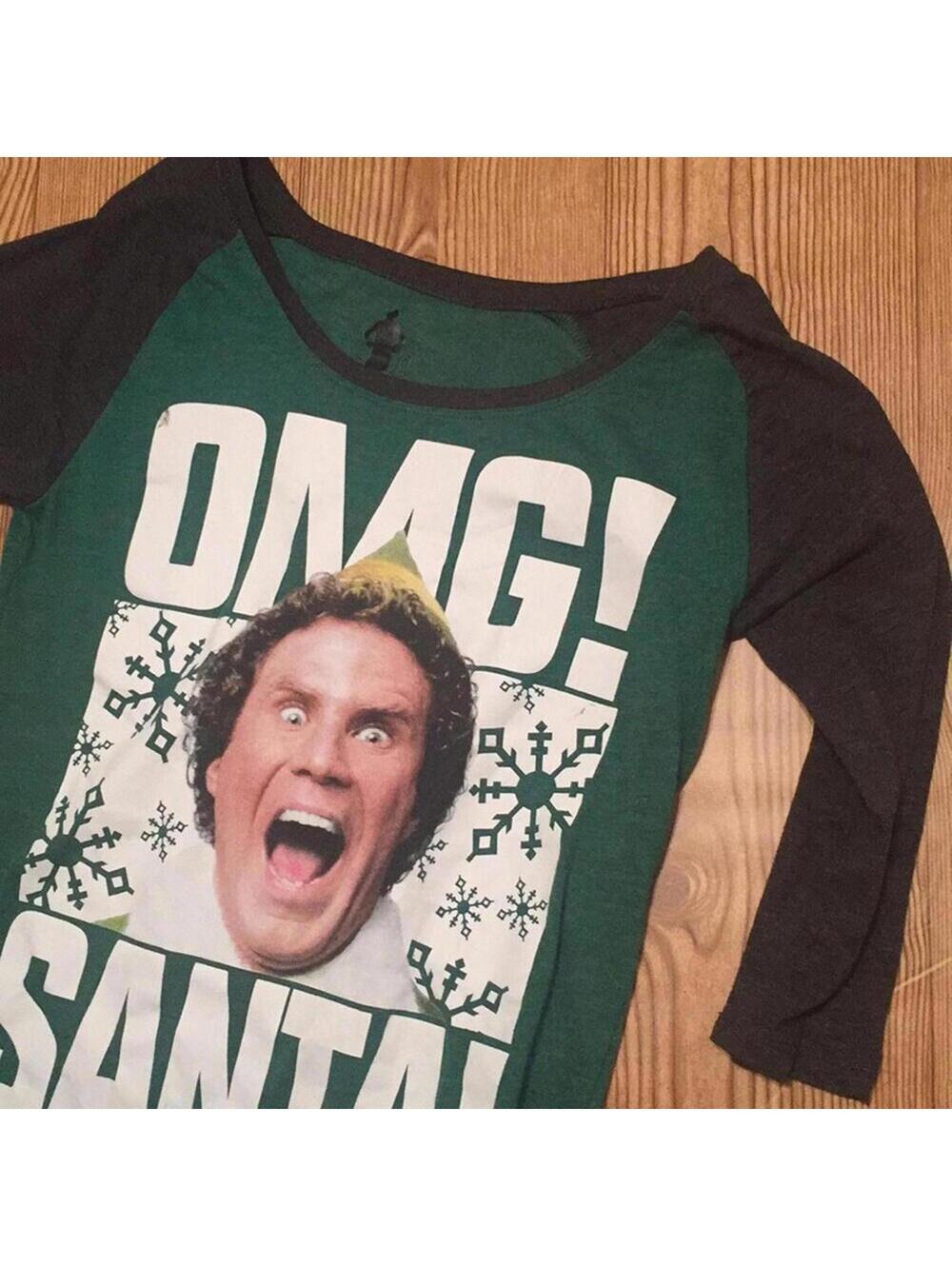 Elf Green Baseball shirt Buddy the Elf Christmas